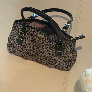 Coach bag, NWOT, leopard print, patent handles